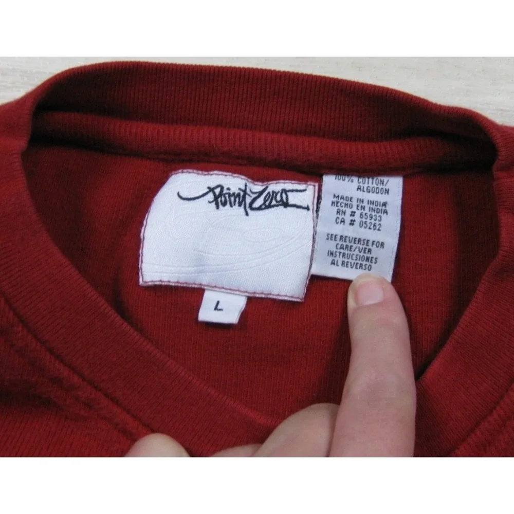 Vintage Y2K Point Zero Ribbed Sweater Men's (L) Skate Grunge Streetwear Pinkman